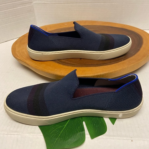 Rothy’s Striped Classic Slip On Sneakers - Picture 2 of 7